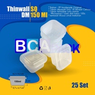 (PROMO) THINWALL DM 150 ML SQUARE MINI - 150ML SQ Mini - ISI 25 Set