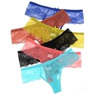 GS 009 - 87403 PLUS SIZEBIG - TRANSPARENT LACE THONG G STRING PANTS