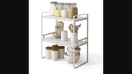 Desktop Organizer Shelf Multi-Functional Storage Rack Countertop Organizer for Kitchen Office Living