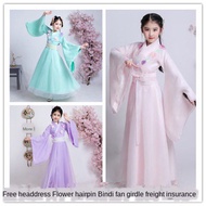 ❧△Girls Fuyao Autumn Children s Costumes Tang Dynasty Fairy Guzheng Hanfu Chinese Style