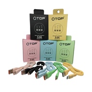 Qtop Type-C Fast Charging 3.0A Metallic Finishing Data Cable 1 Meter Fast Charging Data
