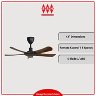 Alpha Ally 5B 42 Inch DC Motor Ceiling Fan (Walnut) | ESH
