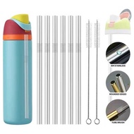 Stainless Steel Straw Replacement Reusable for Owala Water Bottle with Straw Cleaner 16oz 24oz 32oz 