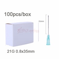 100pcs Hot sale 14G 18G 23G25G 27G 30G 32G 4mm 13mm Disposable Plastic Meso Needle Single Packing Sh
