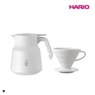[HARIO] Pure White Series V60 02 Magnet Filter Cup+V60 Stainless Steel Insulated Coffee Maker PLUS 8