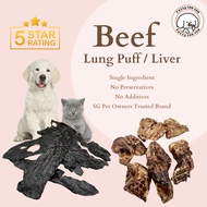 Beef Liver, Lung Puff Dehydrated, dog treats, cat treats, dog jerky, dental treats, pet treats, dog training bites