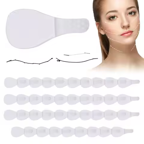 40Pcs Face Lift Tape Instant Invisible Face Lift Sticker Breathable Elastic Wrinkle Lifting Patch V-