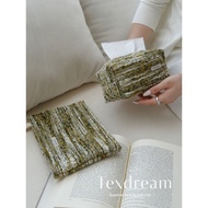 TEXDREAM Attitude Green Field/Fabric Tissue Box French Tissue Box Household Living Room Car Tissue C
