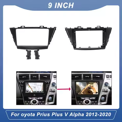 9 Inch Car Frame Fascia Adapter for Toyota Prius Plus V Alpha 2012-2020 Android Radio Dash Fitting P
