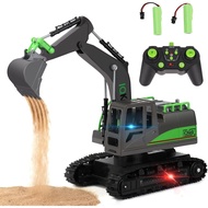 IQKidz Remote Control Excavator Toys for Boys 4-7 Yrs Old - Best Birthday Gift for Kids Age 3 5 8 9 