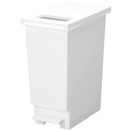[特價]【日本 TONBO】UNEED系列推蓋踩踏雙用型垃圾桶30L-白色