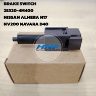 NISSAN ALMERA N17 NV200 NAVARA D40 BRAKE SWITCH / STOP SWITCH 25320-4M400