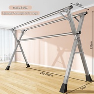 【Foldable/Extendable】Ampaian baju Stainless Steel 240cm double pole Cloth hanger/Cloth drying Rack/Penyidai Baju Rak 曬衣架