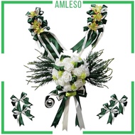 [Amleso] Pieces of 12/Set Wedding Car Decoration DIY Rose Flower Garland Colors