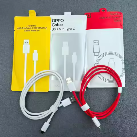 Original 12A Cable 1M Realme OPPO Oneplus USB A to USB C 240W 150W Super VOOC Dart Fast Charger Data