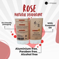 Natural Aluminum & Paraben-Free Underarm Deodorant Stick by 6perscent (15g)