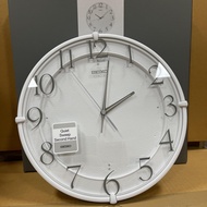 [TimeYourTime] Seiko QXA778W Quiet Sweep White Analog Wall Clock QXA778WR