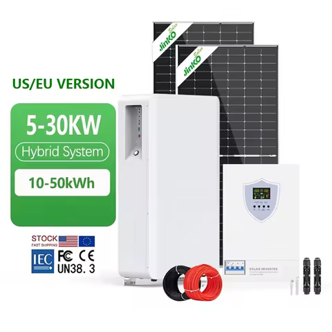 Jinko Solar Panels Complete Hybrid Solar Power System Commercial Solar Generation Unit 5KW 6KW 8KW 1