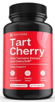 Tart Cherry Capsules Uric Acid Cleanse Support Joint Comfort and Muscle Recovery - Extract Tart Cher