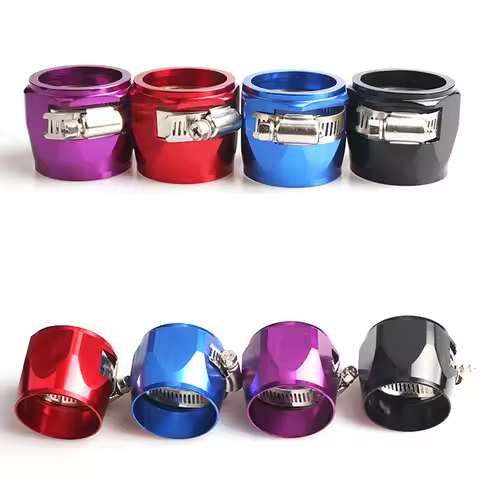 1PC AN4/AN6/AN8/AN10/AN12 Clamp Oil Fuel Hose Clamp Line Finisher Aluminum Car Modification Accessor