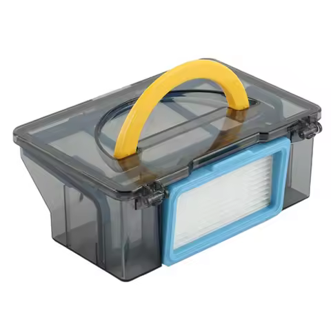 Dust Box for Ilife V5S V3 V5 V5S Pro Robot Vacuum Cleaner Parts with Hepa Filter + Efficient Hepa Fi