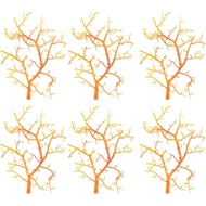 6pcs Simulated Coral Branch Accessories Fake Stems Tree Branches Decoration Faux for Vase Artificial