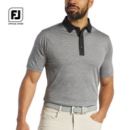 FootJoy FJ ProDry Performance Heather Lisle Mens Golf Shirts เสื้อแขนสั้น ชุดกอล์ฟ สำหรับผู้ชาย - At