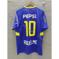 03-04 Boca Retro Soccer Jersey RIQUELME