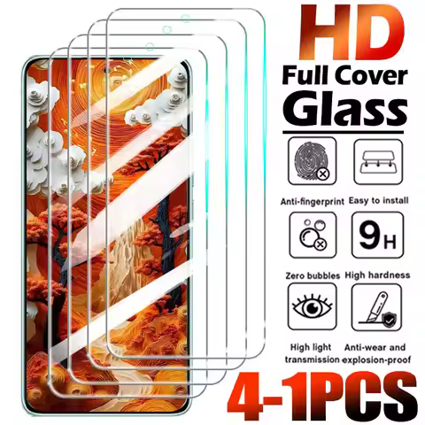 4-1 PCS HD Tempered Glass for Xiaomi Redmi Note 13 12 11 Pro 5G Screen Protector Film For Redmi Note