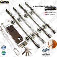 Gagang pintu kunci rumah 37 cm sisik naga / handle pintu minimalis / handle pintu minimalis set kunc