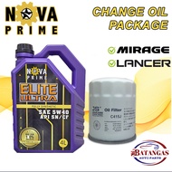 NOVA PRIME FULLY SYNTHETIC 5W-40 Change Oil Package 4Liters + Oil Filter Mitsubishi Mirage / Lancer