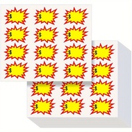 120 Pcs Price Tags Stickers Adhesive Large Sale Sticker Garage Sale Price Stickers Yard Sale Pricing