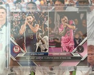 Topps Now Steph Curry Lionel Messi Night Night Signature Celebration Card
