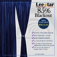 Langsir Naco (1Mx1.3M) Ready Made Curtain!!Siap Jahit Langsir,Langsir RAYA Kain Tebal 80% Blackout (2 IN 1)-G13-Royal Blue