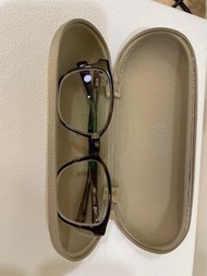 二手 日本精品眼鏡 999.9 日本製 手工鏡架 琥珀色 鏡框 眼鏡