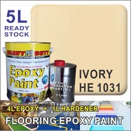 HE 1031  ( 5L ) HEAVY DUTY BRAND Two Pack Epoxy Floor Paint - 4 Liter Paint + 1 Liter hardener
