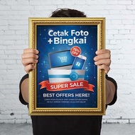 A4 Size Photo Printing + Glass Frame