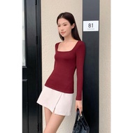 Frame Long Sleeves Top Merlot