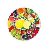 50 Sheets Fruit Cartoon Plant Luggage Stickers Unique Trendy Graffiti Laptop Car Foreign Trade Decor