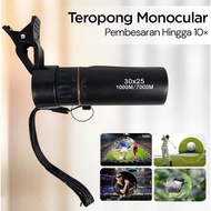 Teropong Monocular Zoom Telescope Compact 10X BAK4 - 579
