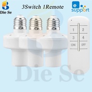 Diese E27 ที่ใส่โคมไฟโคมไฟสวิทช์ Universal 2.4GHz รีโมทคอนโทรลไร้สาย AC 110V 210V 220V 230V ทำงานร่ว