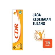 CDR Tube Isi 15 Tablet - Suplemen Kalsium Vitamin C D B6 Rasa Jeruk