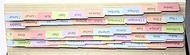 75 Bible Tabs, Laminated in French - Pastel Adhesive Labels for Bible, 66 Tabs Printed on Both Sides