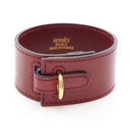 [มือสอง] กำไลข้อมือ Hermes รุ่น Artemis ตรา E ชุบทอง (GP) กำไลหนังสำหรับผู้หญิง มือสอง A