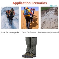 Mary Outdoor Travel Leg Gaiters Waterproof Hiking Gaiters Adjustable Snow Boot Gaiters for Mountain 