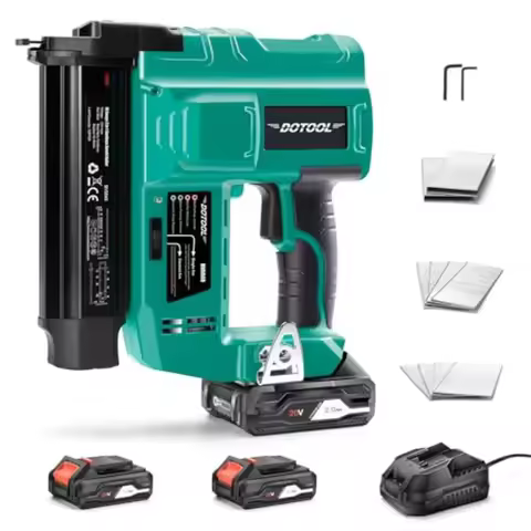 Cordless Nail Gun Battery Powered 2 in 1 Electric Nail Gun with 1000pcs 18 GA Nails Brad Nailer with