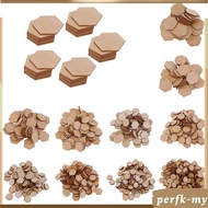 [PerfkMY] 00/200 Pieces Hexagon Shapes MDF Cutouts Wood Wooden Embellishments Shapes for DIY Craft D