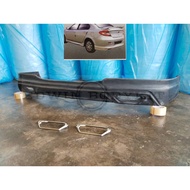 Persona Sportivo Rear Skirt With Stainless Steel Cover Pu Bodykit Belakang Skirt lip Pu Material Pro