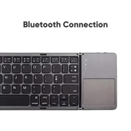 - Unitech B033 Foldable Wireless Bluetooth Keyboard with Touchpad - Mini Portable Keyboard for Andro
