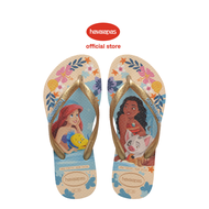 Havaianas Kids Slim Princess Flip Flops-Beige Straw/Beige Straw